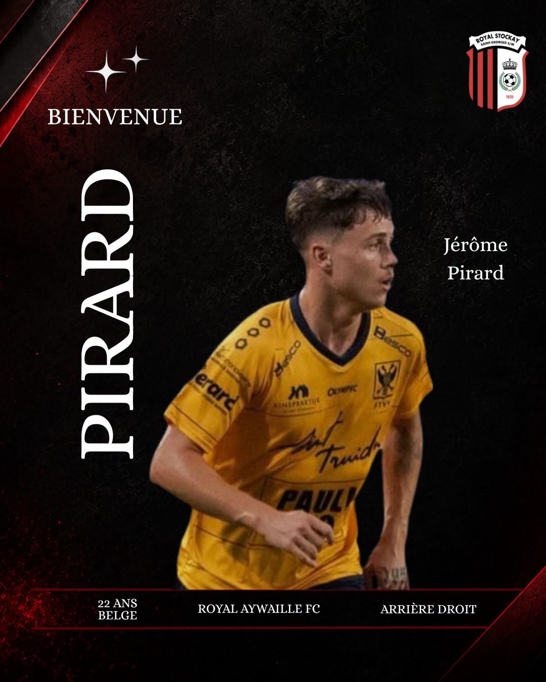 Arrivée de Jérôme Pirard