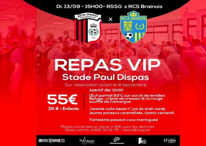 Stockay - RCS Brainois 15h Repas d'avant-match