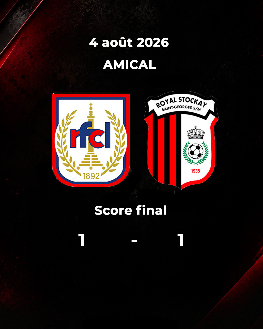 RFC Liège - Stockay 1-1