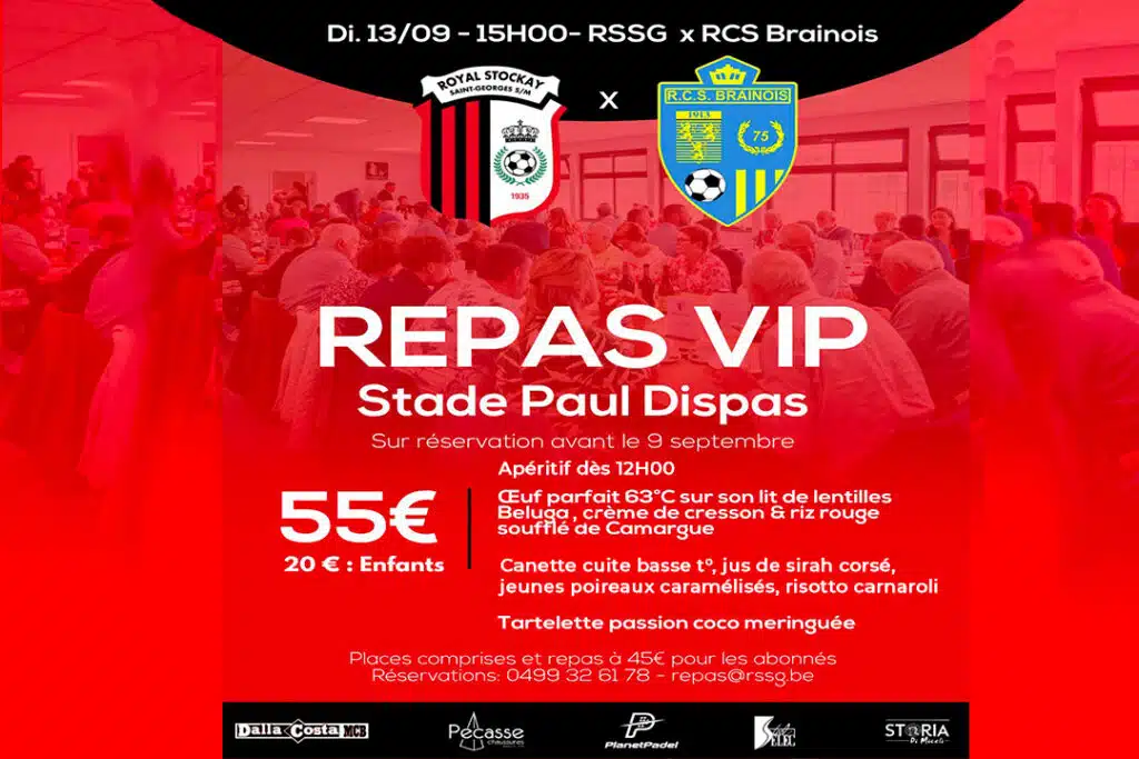 Repas d'avant-match contre RCS Brainois