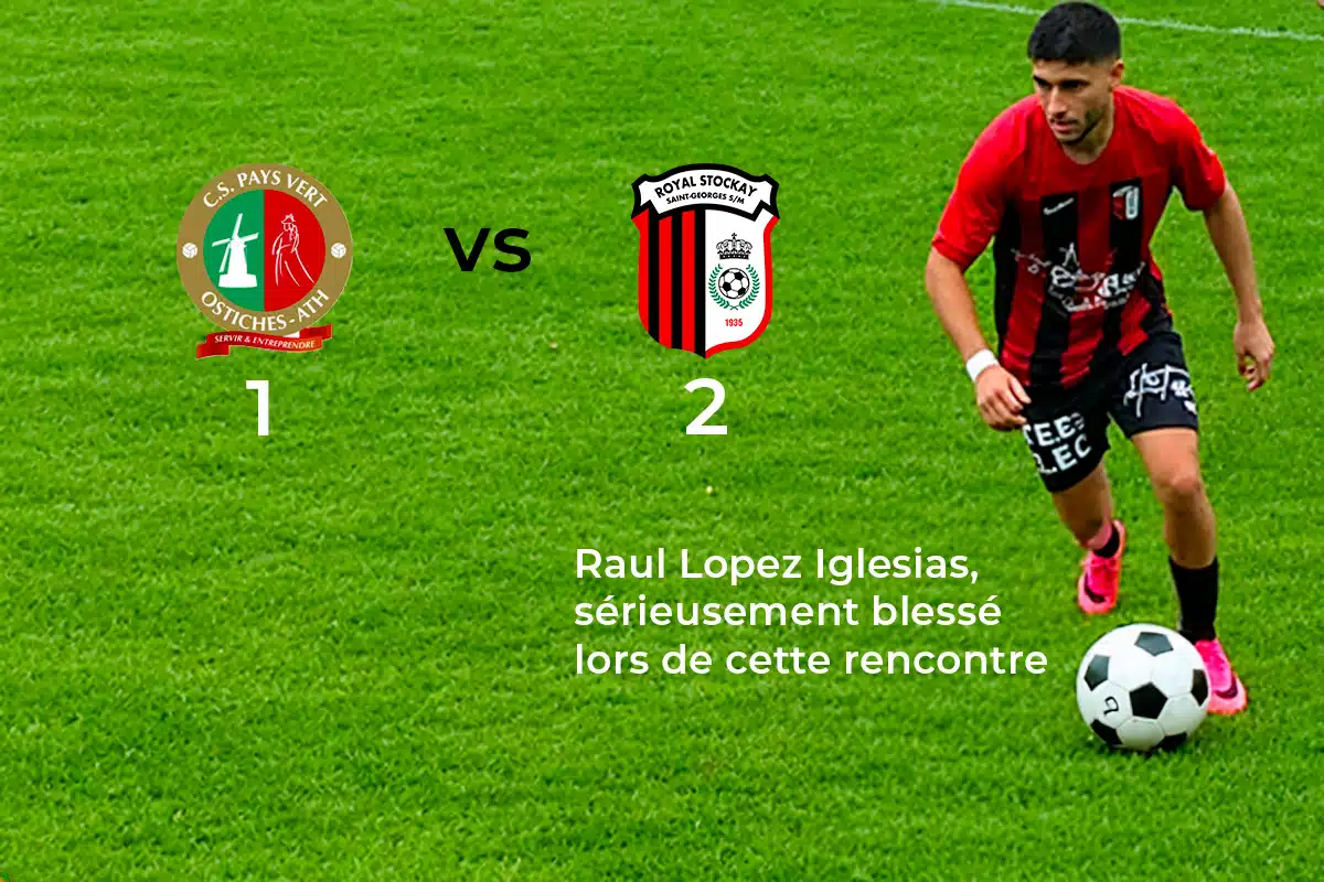 Ath - Stockay 1-2, Raul sérieusement blessé