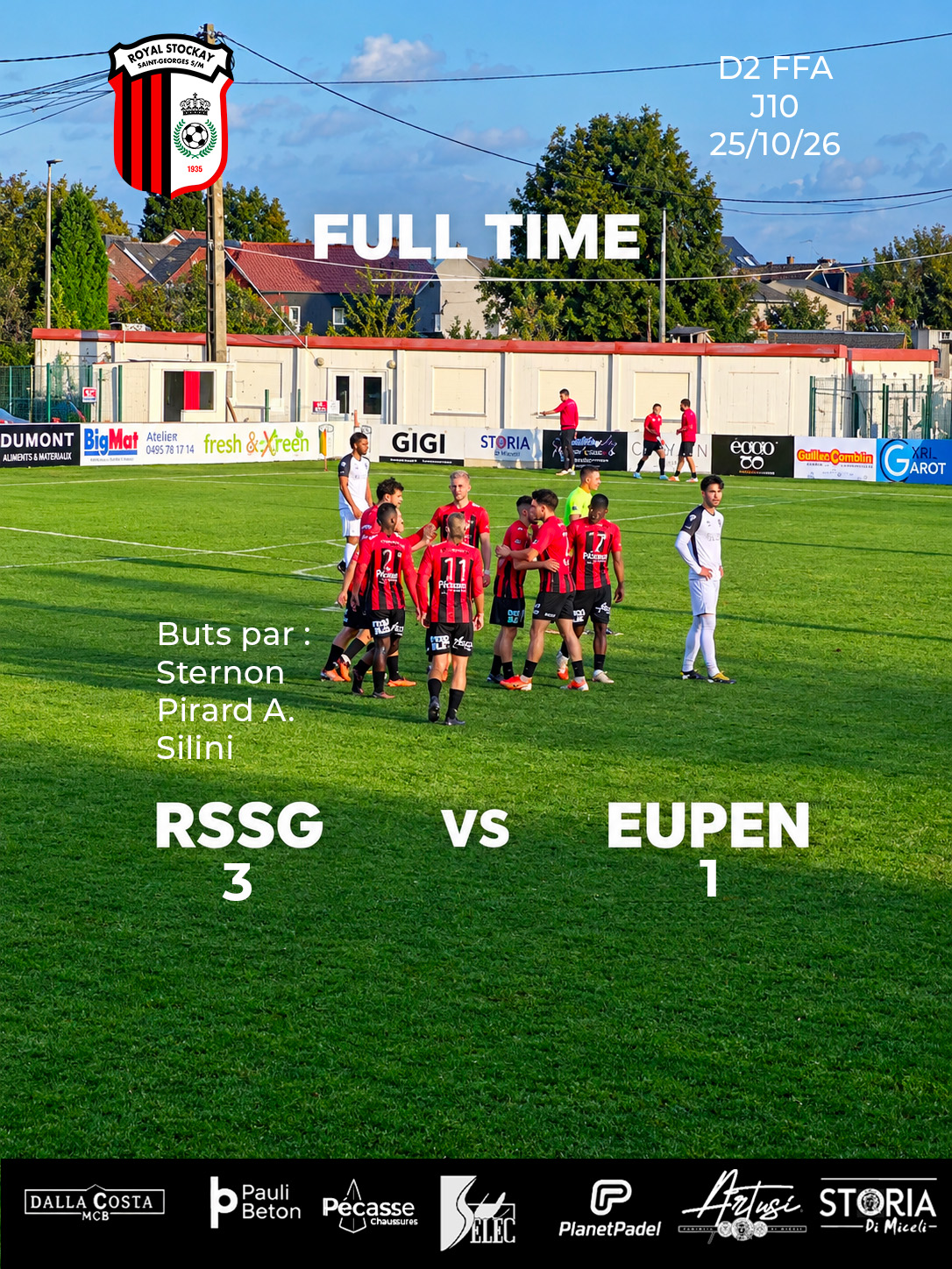 Stockay vs Eupen 3-1 victoire méritée